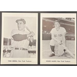 1960 Roger Maris & Yogi Berra New York Yankees Photo Pack 5x7 Yanks MLB Baseball